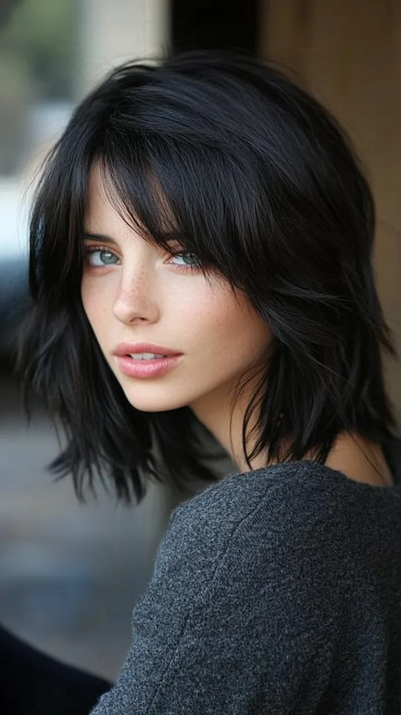 Effortlessly Chic: The Modern Layered Bob with Face-Framing Bangs