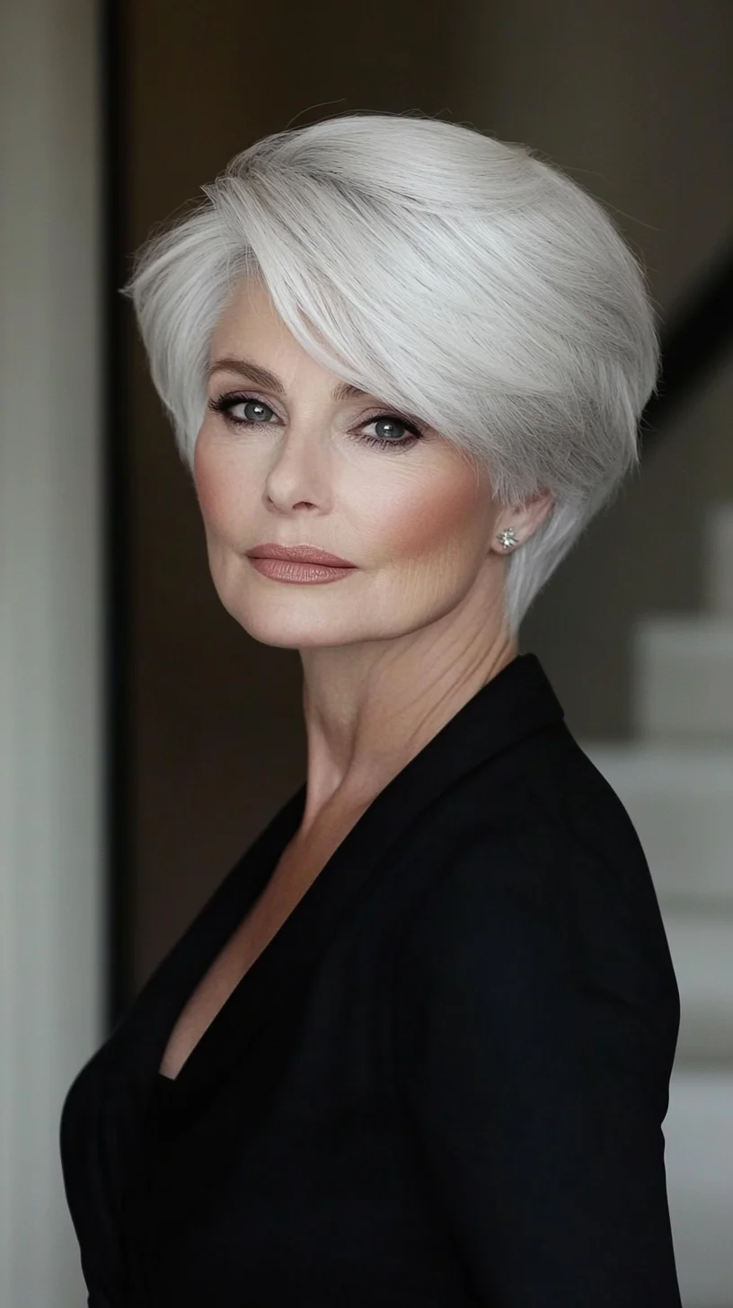 Effortlessly Chic: The Modern Silver Pixie for Timeless Elegance