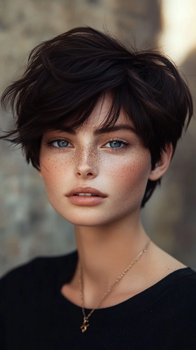 Effortlessly Chic: The Modern Textured Pixie Cut for a Flawless Look