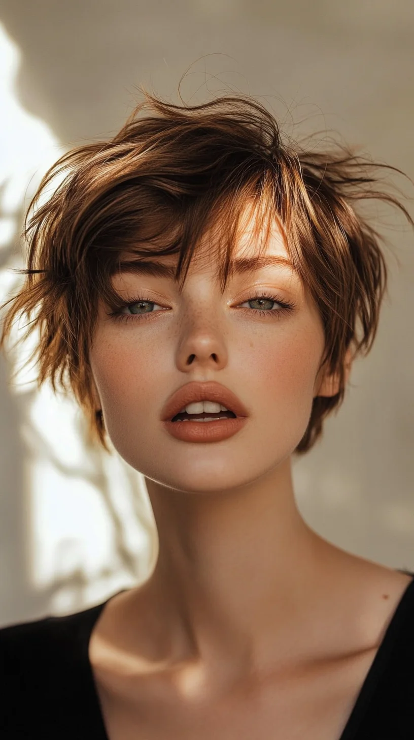 Effortlessly Chic: The Modern Textured Pixie for a Fresh, Edgy Look