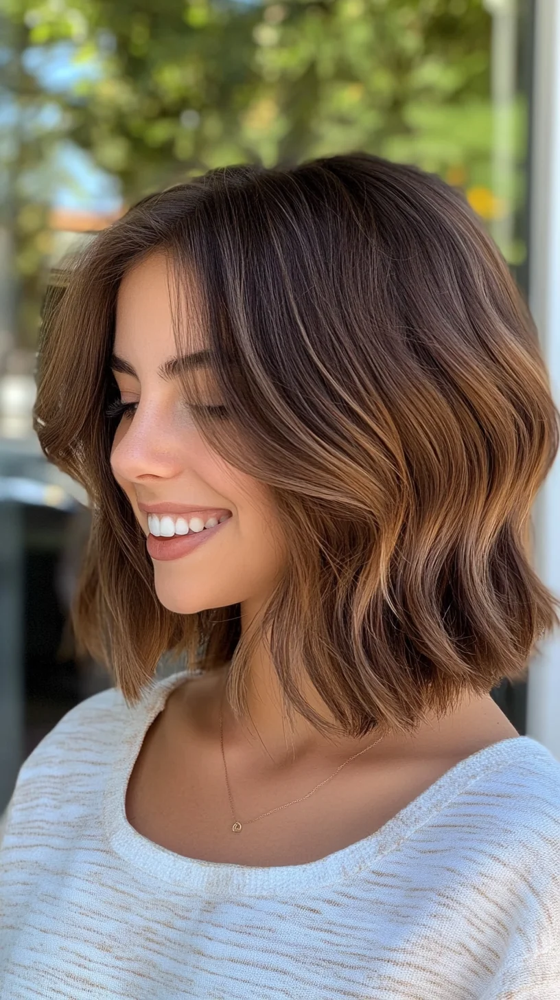 Effortlessly Chic: The Modern Wavy Lob for a Fresh Look