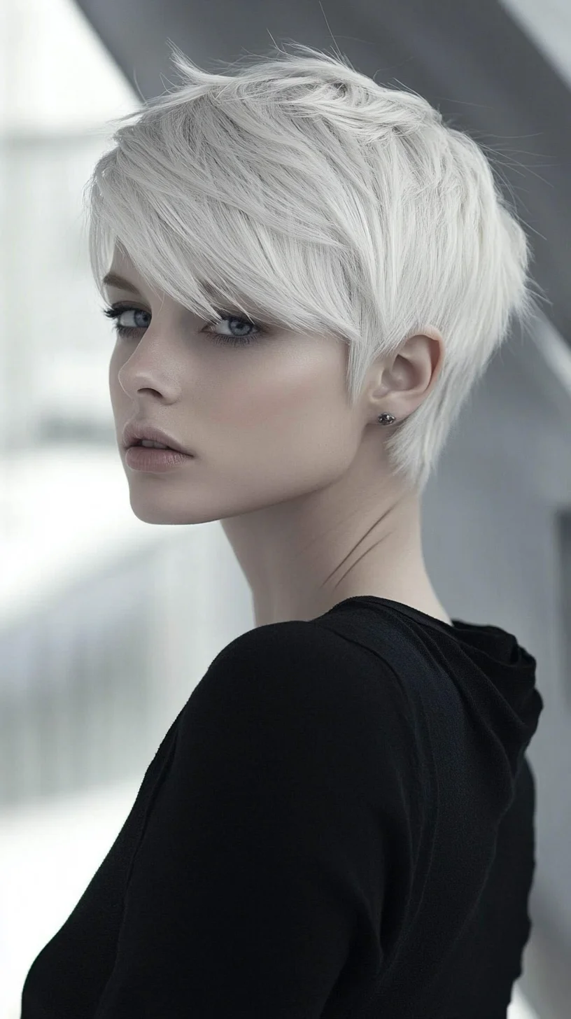 Effortlessly Chic: The Modern White Pixie Cut for a Bold Look