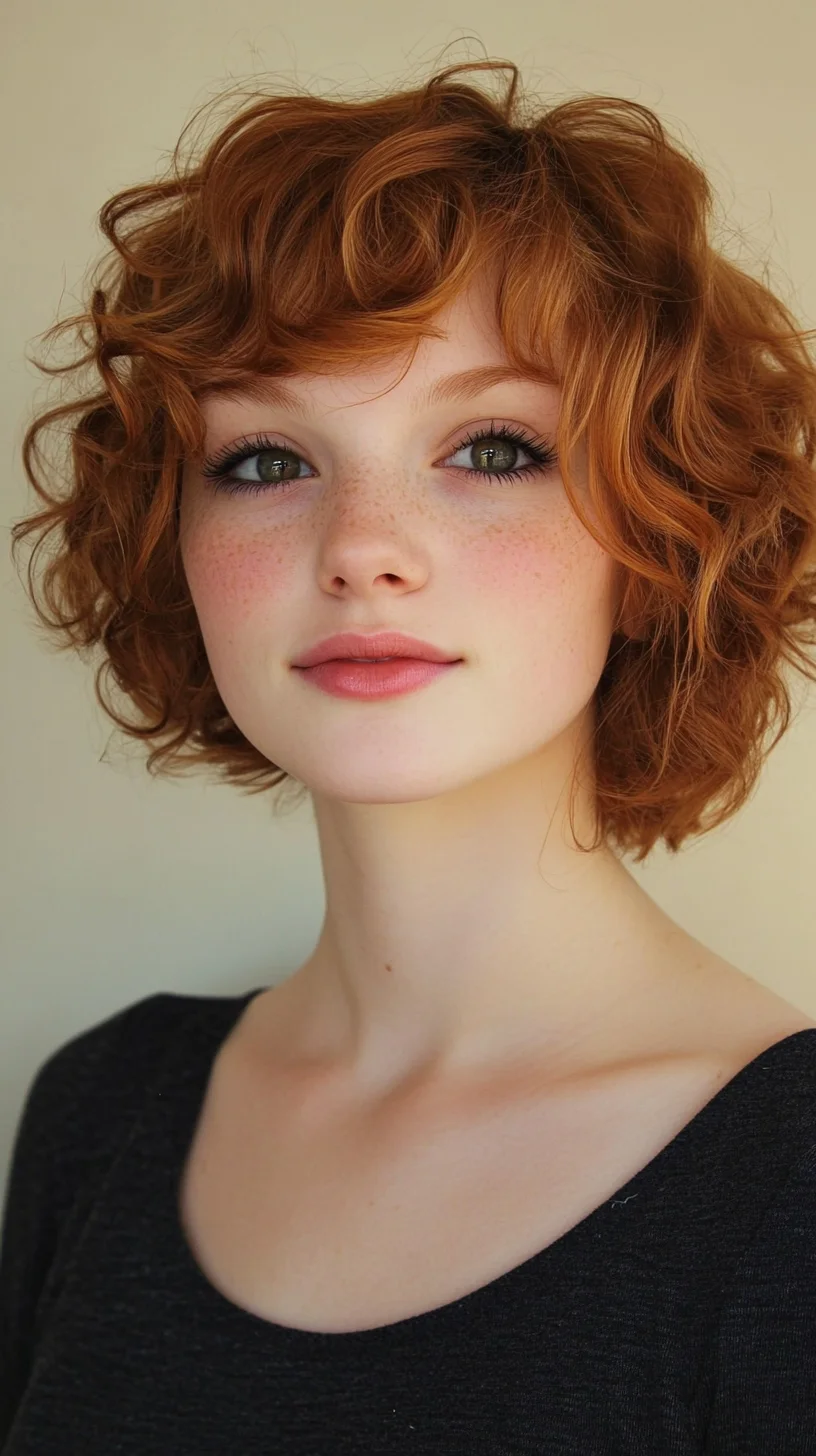 Effortlessly Chic: The Playful Curly Bob for a Flawless Look
