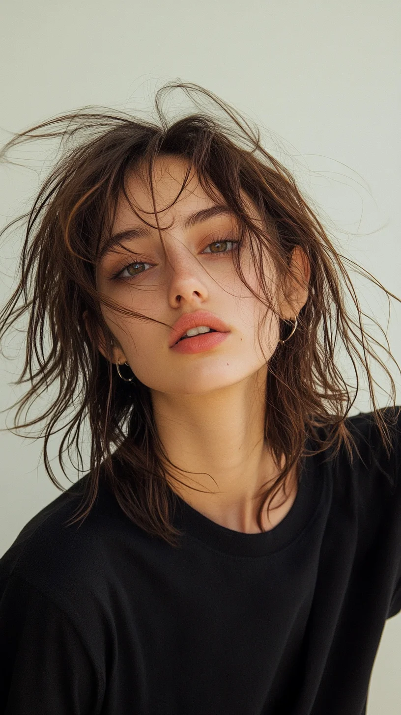 Effortlessly Chic: The Playful Shaggy Lob Haircut