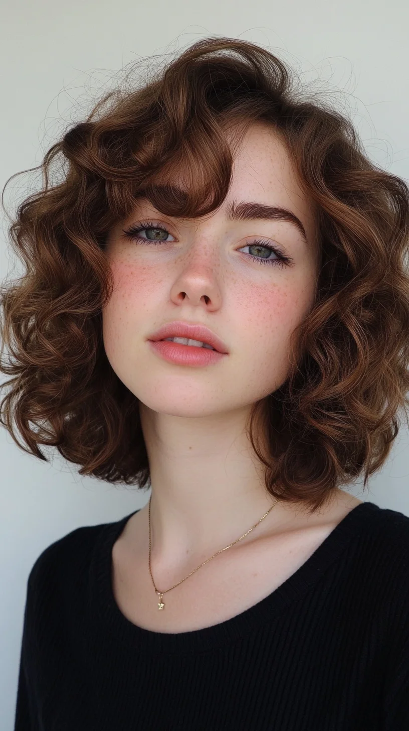 Effortlessly Chic: The Soft, Textured Bob with Romantic Curls
