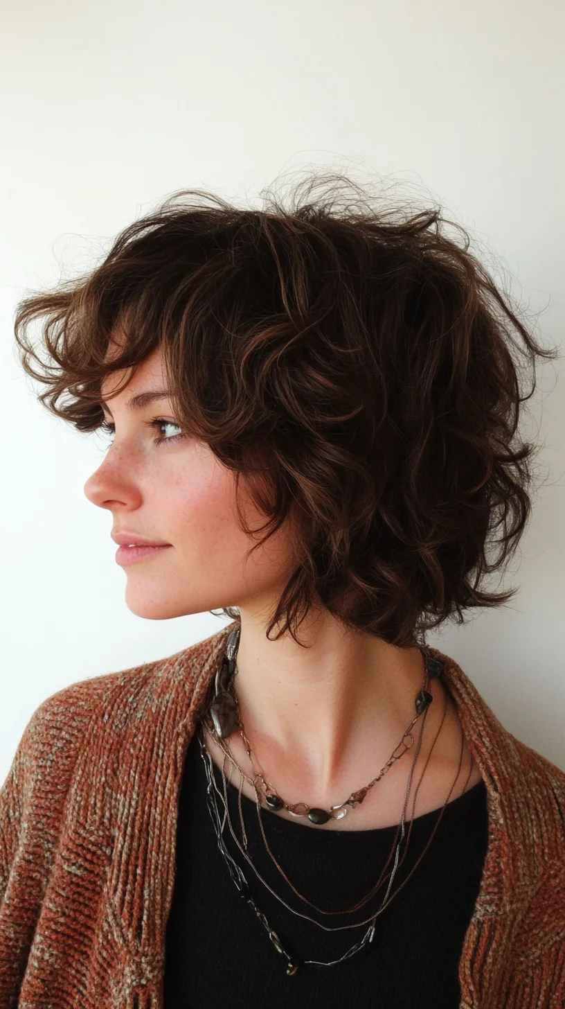 Effortlessly Chic: The Textured Curly Bob for a Playful Yet Sophisticated Look