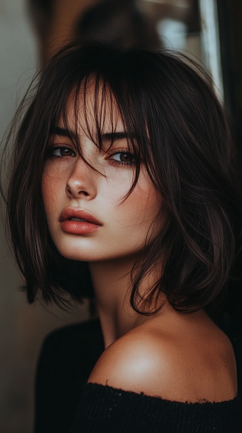 Effortlessly Chic: The Textured Lob with Face-Framing Layers