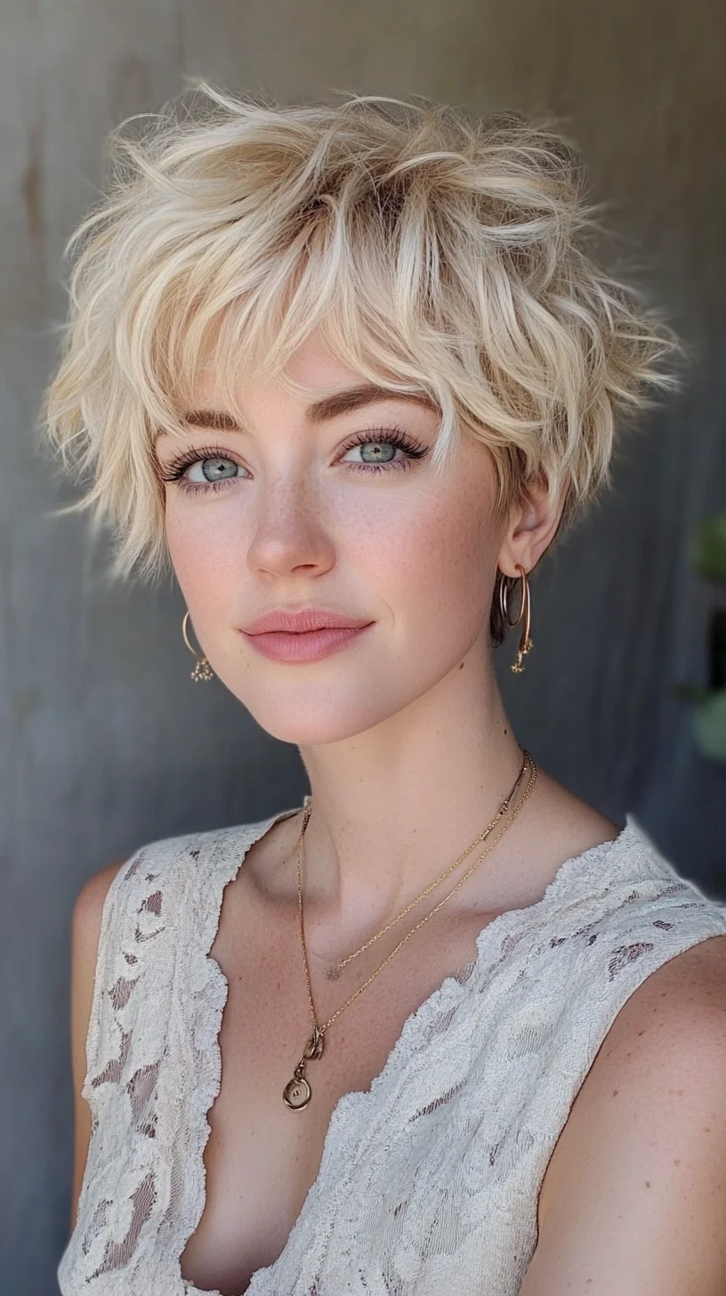 Effortlessly Chic: The Textured Pixie Cut for a Playful Look