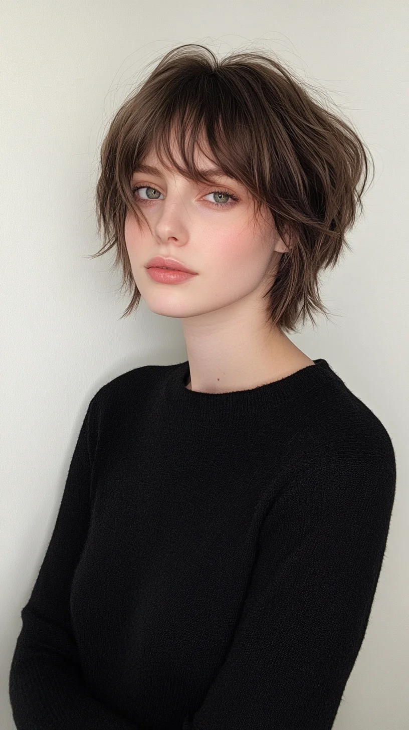Effortlessly Chic: The Textured Shaggy Bob for a Modern Look