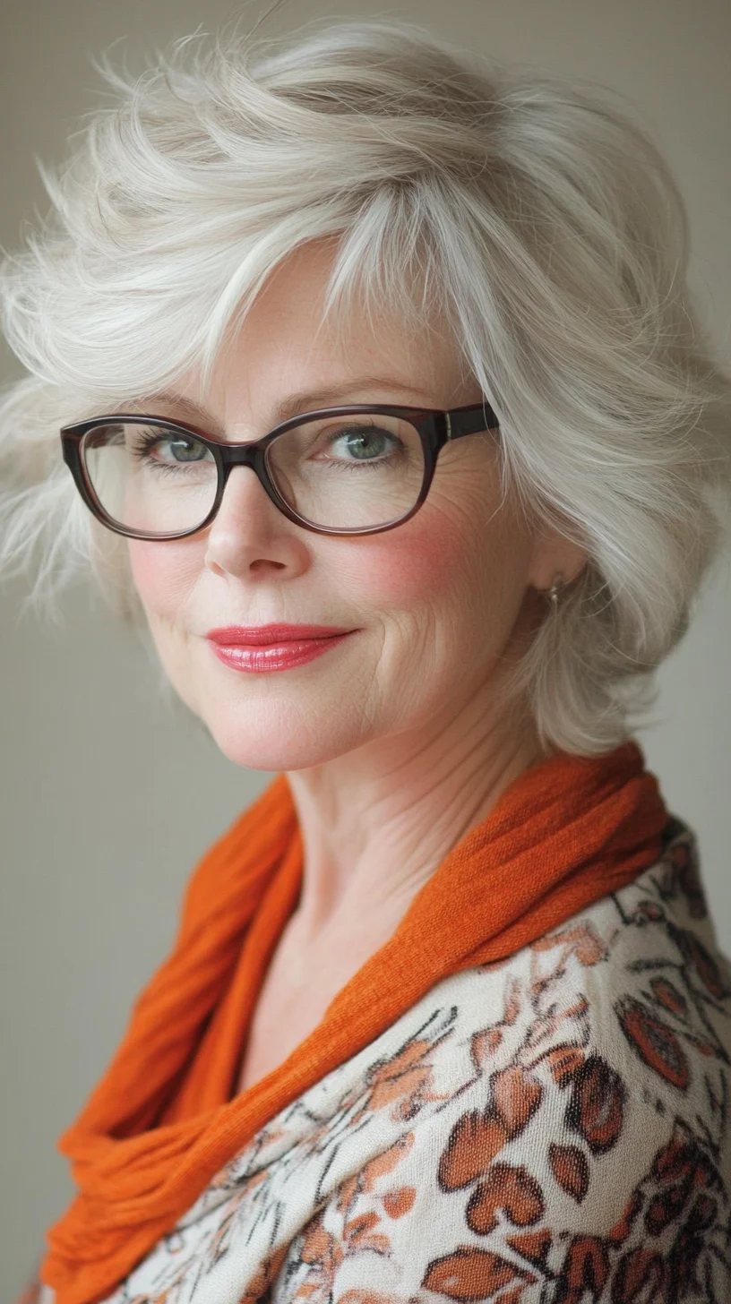 Effortlessly Chic: The Textured Silver Bob for Modern Elegance