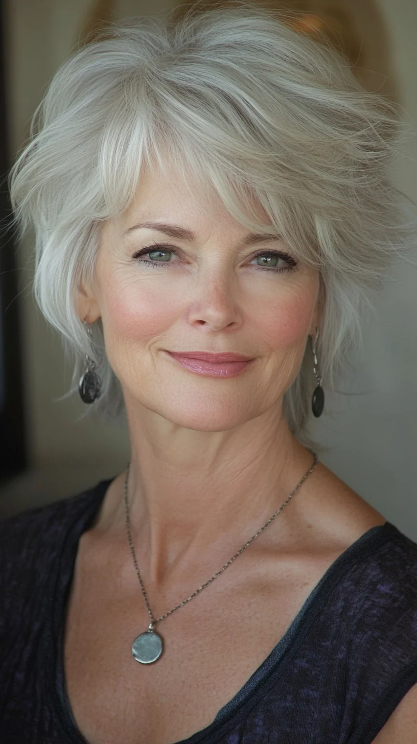 Effortlessly Chic: The Textured Silver Pixie for a Timeless Look