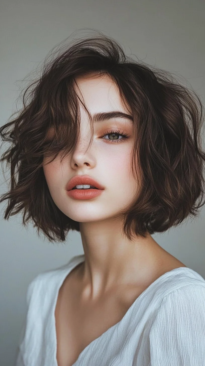 Effortlessly Chic: The Tousled Bob with Soft Waves