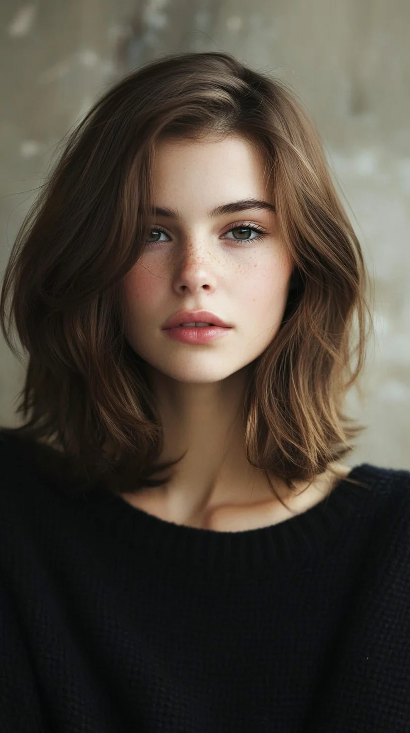 Effortlessly Chic: The Tousled Layered Lob for a Casual Yet Polished Look