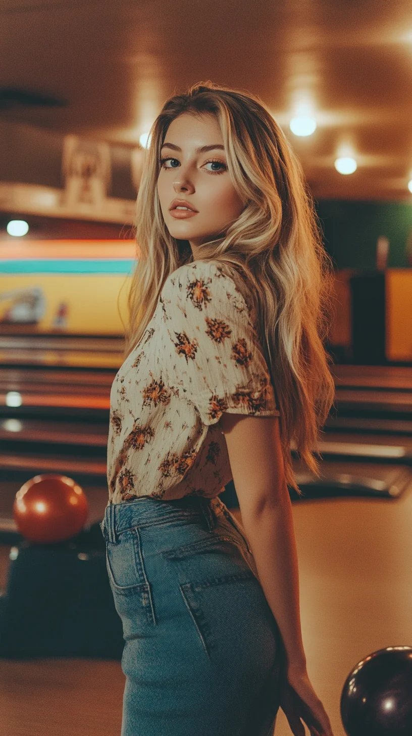 Effortlessly Chic: Vintage Floral Meets Modern Denim for a Timeless Look