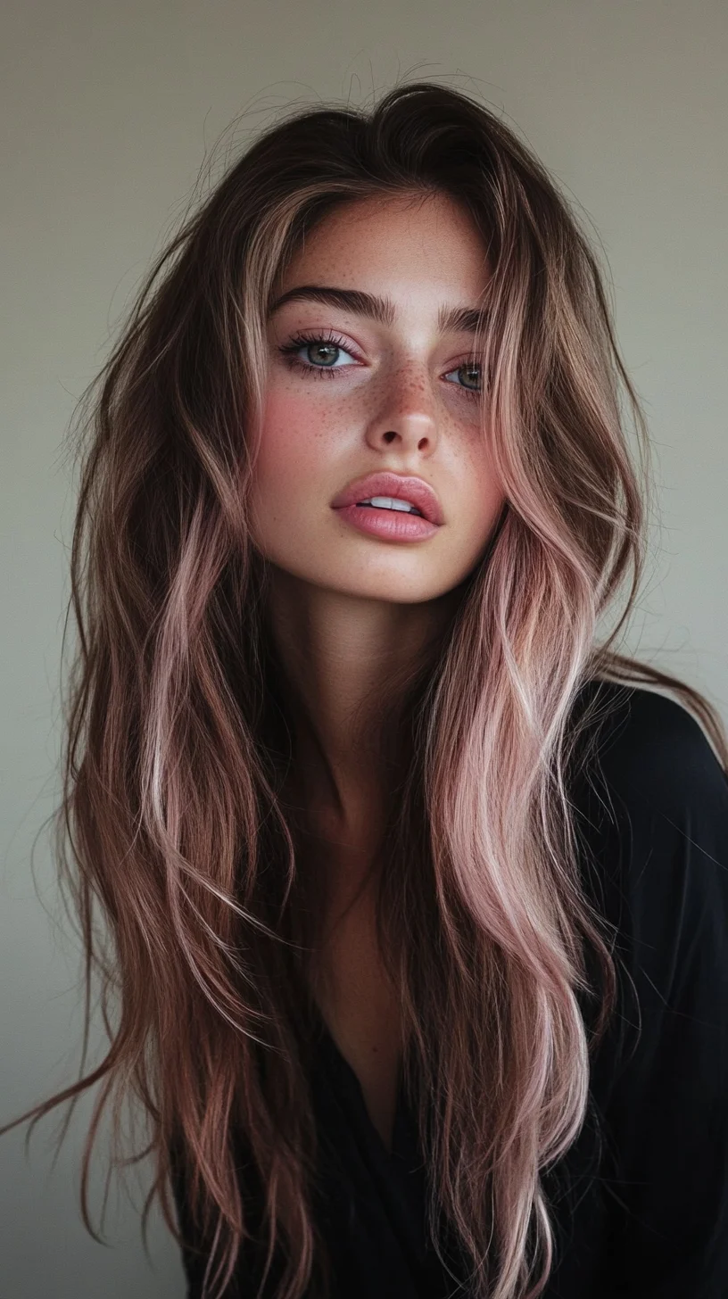 Effortlessly Chic Waves with Subtle Pastel Highlights for a Fresh Look