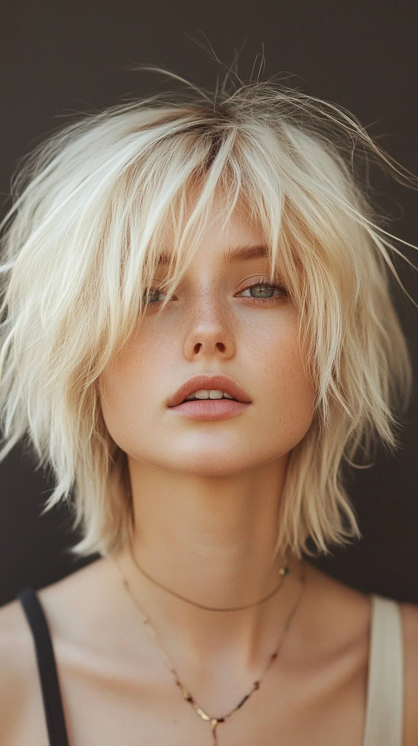 Effortlessly Cool: The Choppy Bob with Beachy Texture