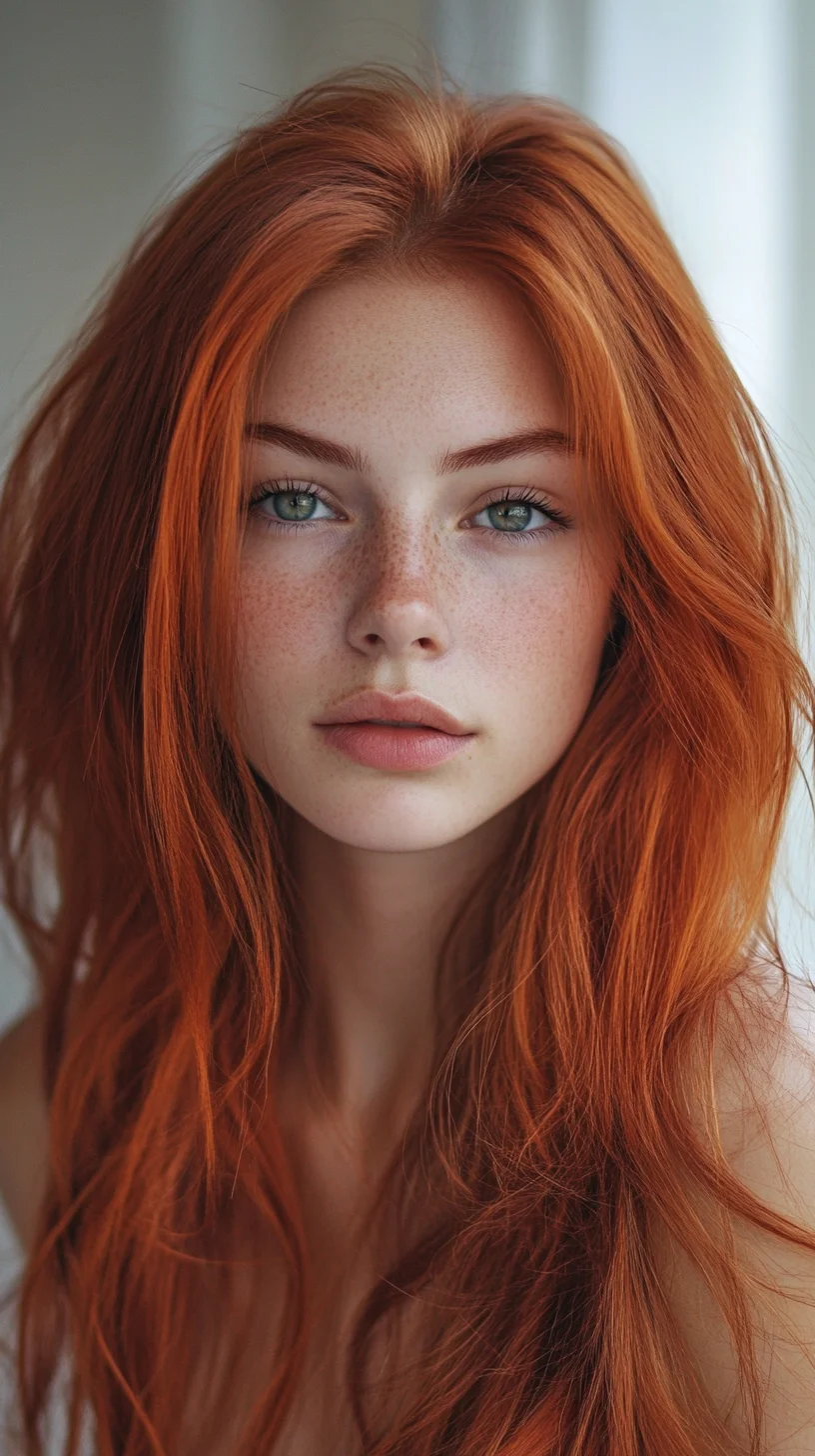 Effortlessly Dreamy: The Luscious Copper Waves of Casual Elegance