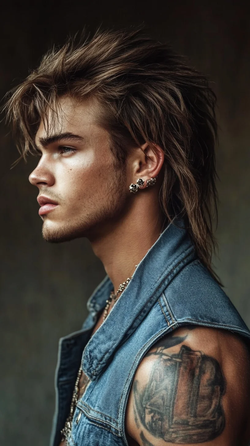 Effortlessly Edgy: The Modern Mullet Look for Bold Trendsetters