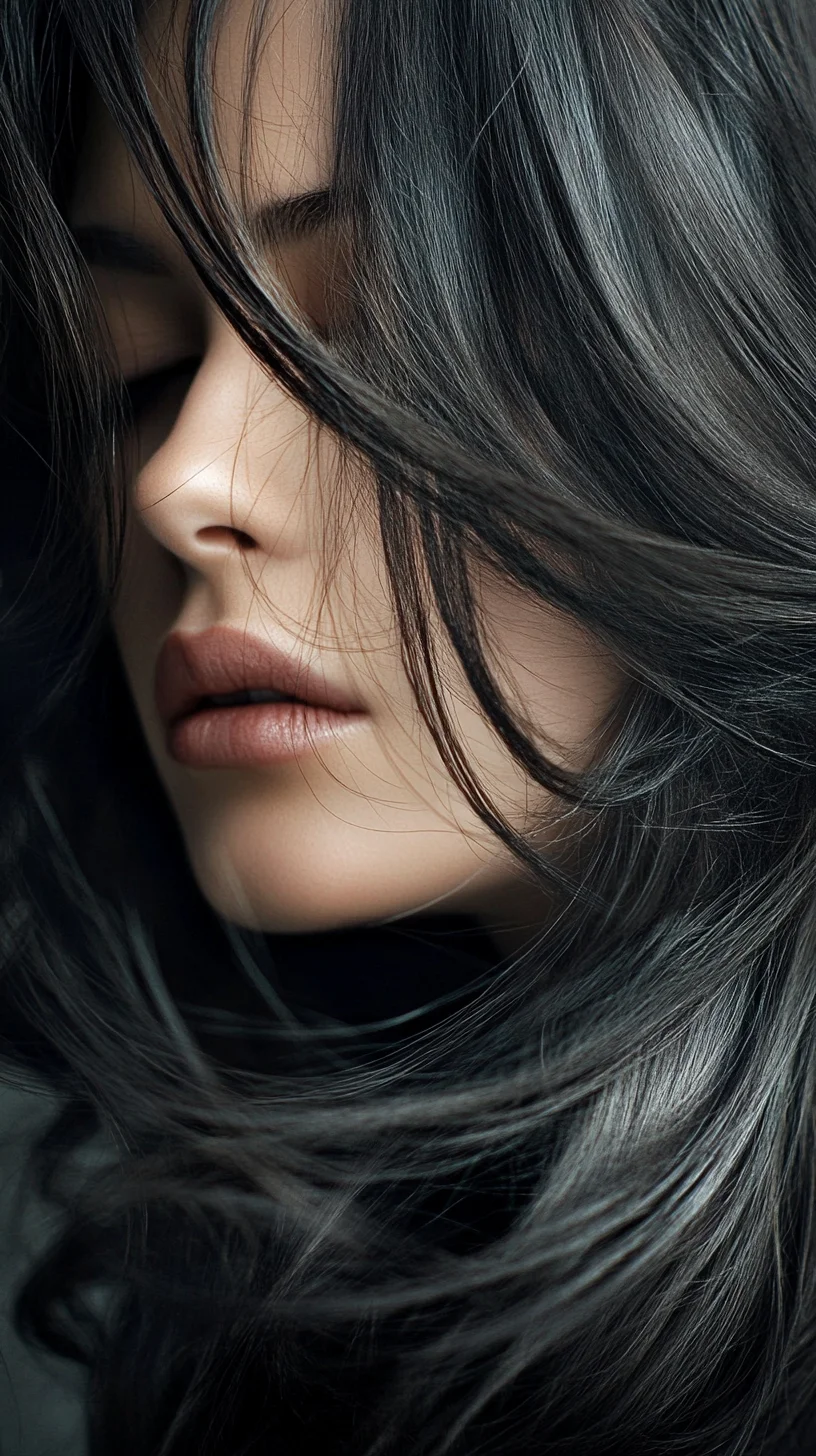 Effortlessly Elegant: The Alluring Long Layered Hair with Shiny, Soft Waves