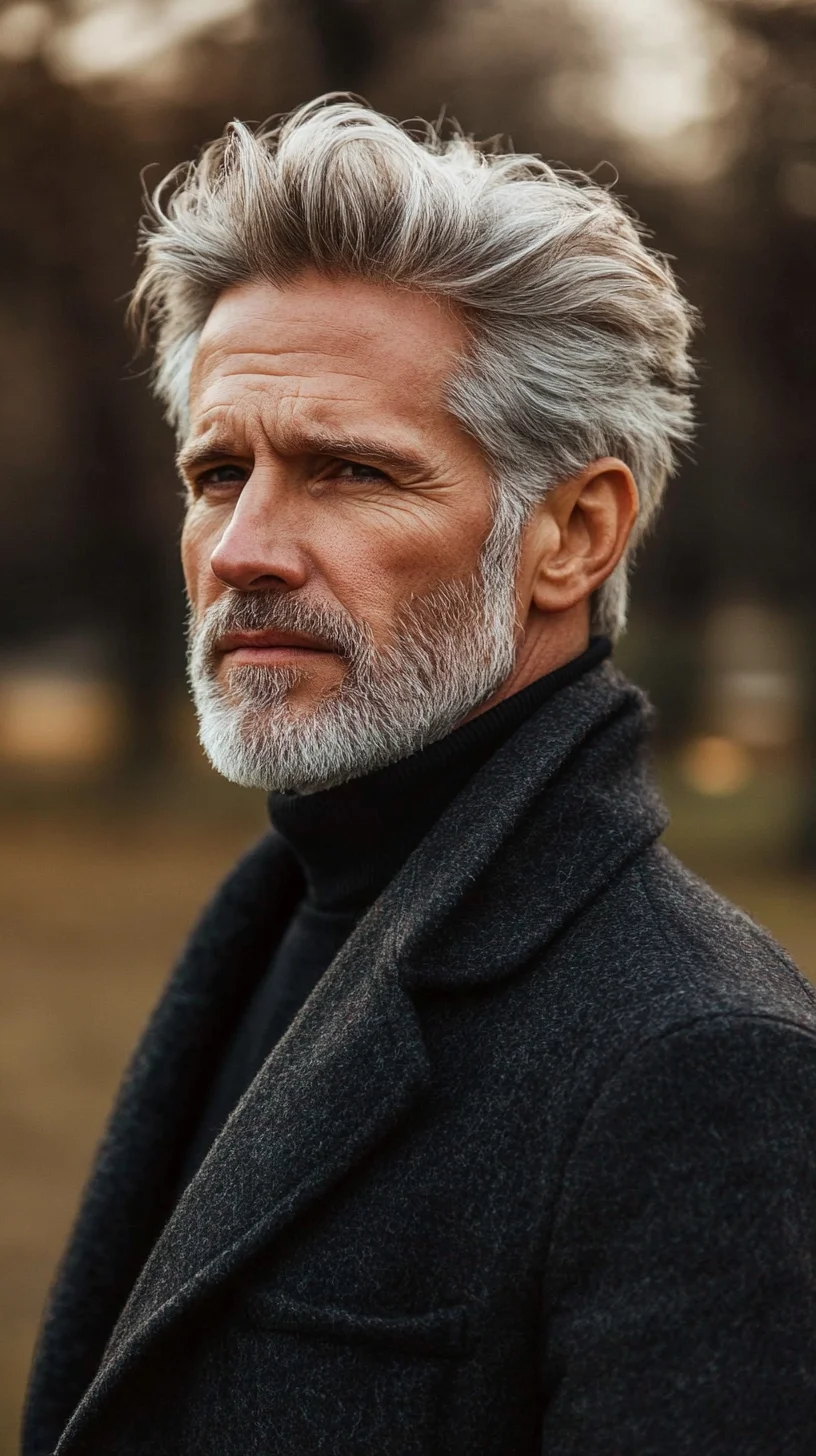 Effortlessly Elegant: The Timeless Sophistication of Silver Hair and Turtlenecks