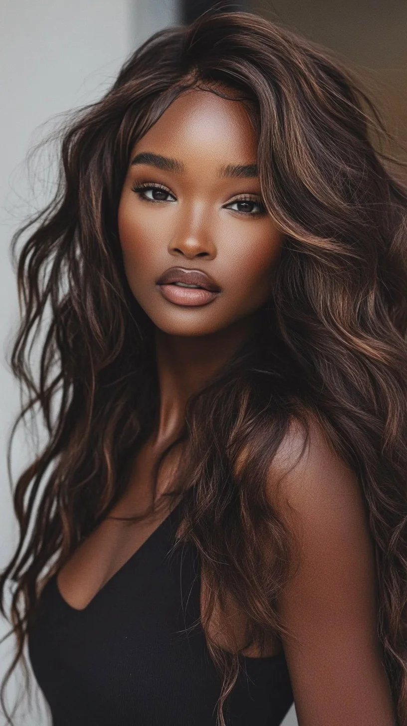 Effortlessly Glamorous Long Waves: The Ultimate Style for a Bold Look
