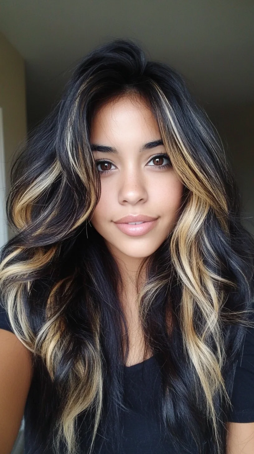 Effortlessly Glamorous Waves with Bold Highlights