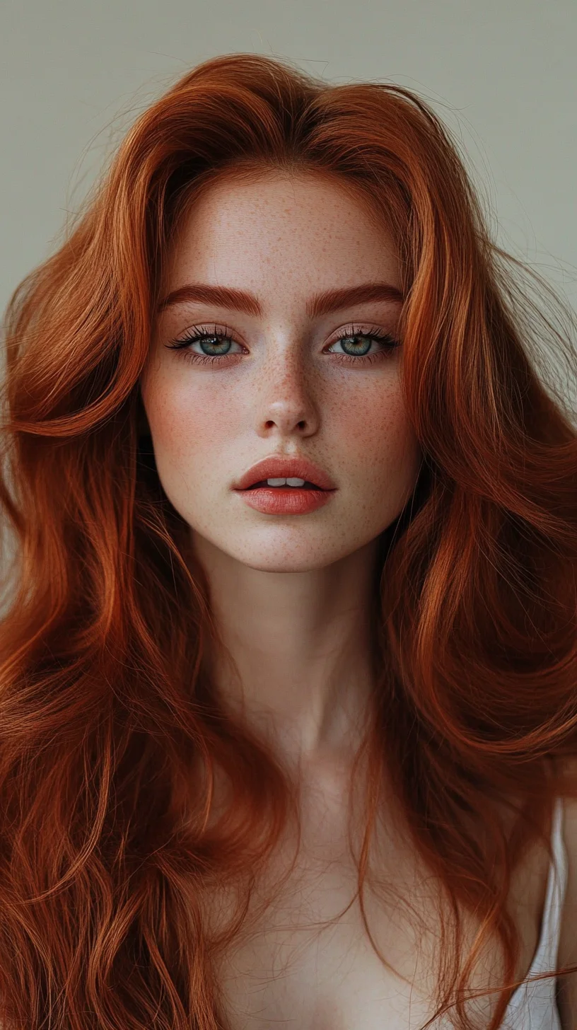 Effortlessly Gorgeous: Embrace the Glamorous Waves of this Fiery Red Hair