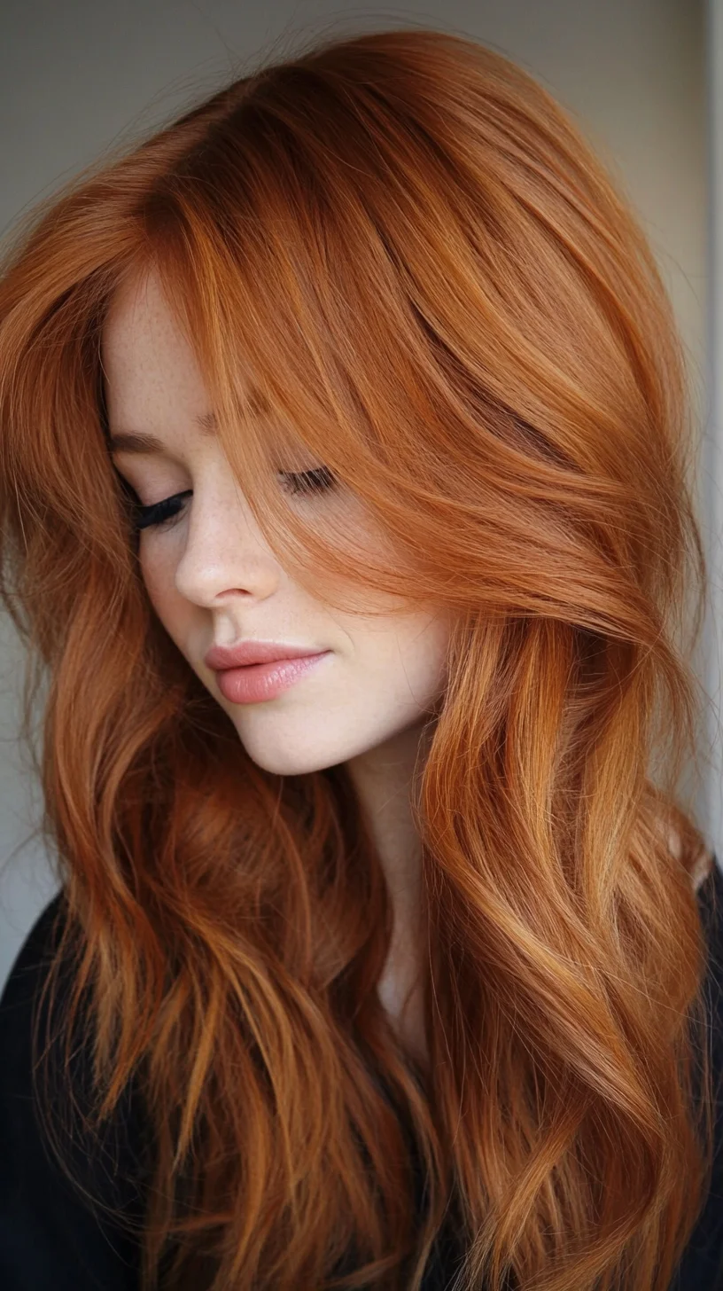 Effortlessly Gorgeous: The Flowing Layers of Vibrant Copper Waves