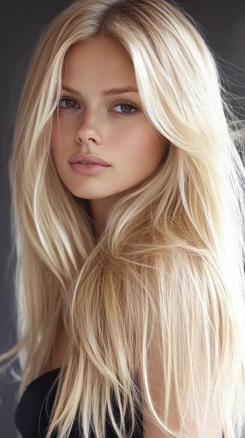Effortlessly Radiant: The Long, Luminous Layered Hairstyle Look