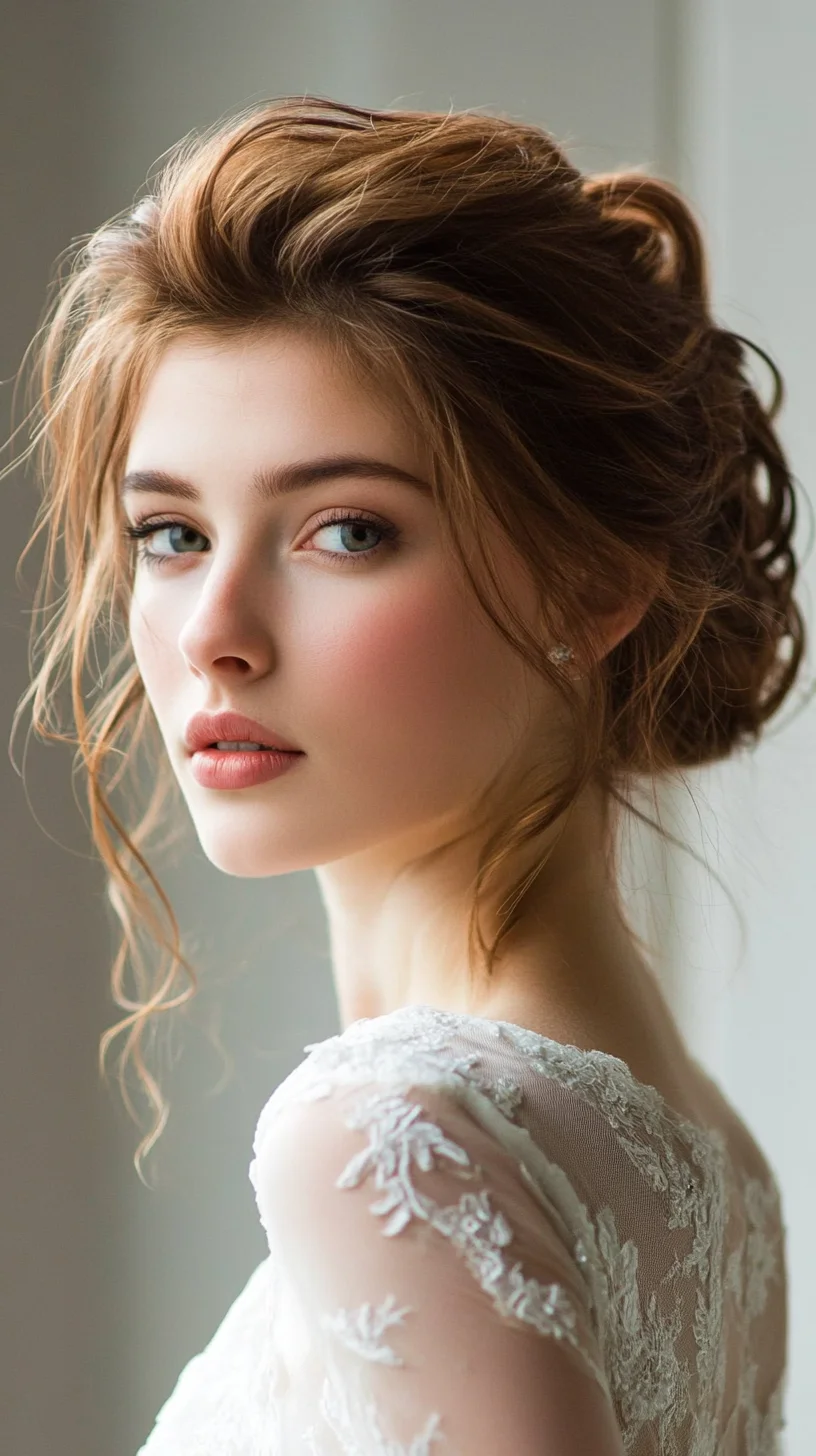 Effortlessly Romantic Updo: Soft Curls and Elegant Volume