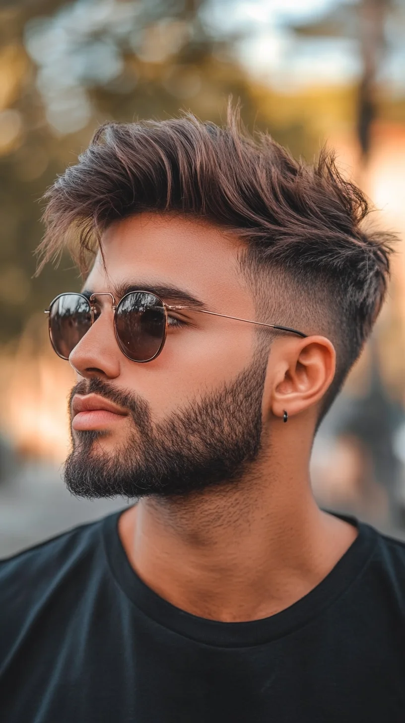 Effortlessly Stylish: The Modern Textured Crop with Sharp Fade