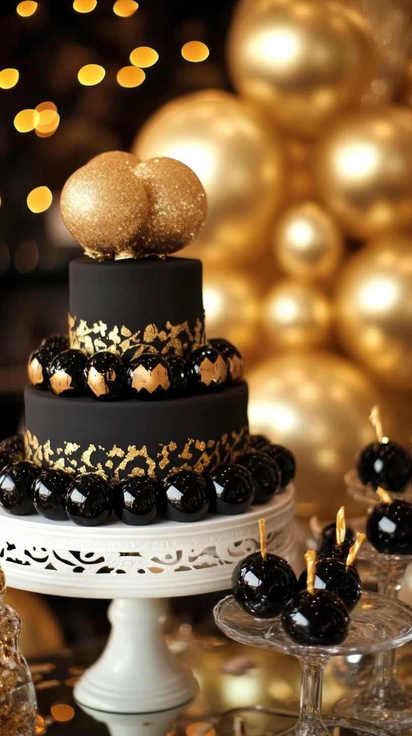 Elegance in Black and Gold: A Festive Touch for Any Celebration