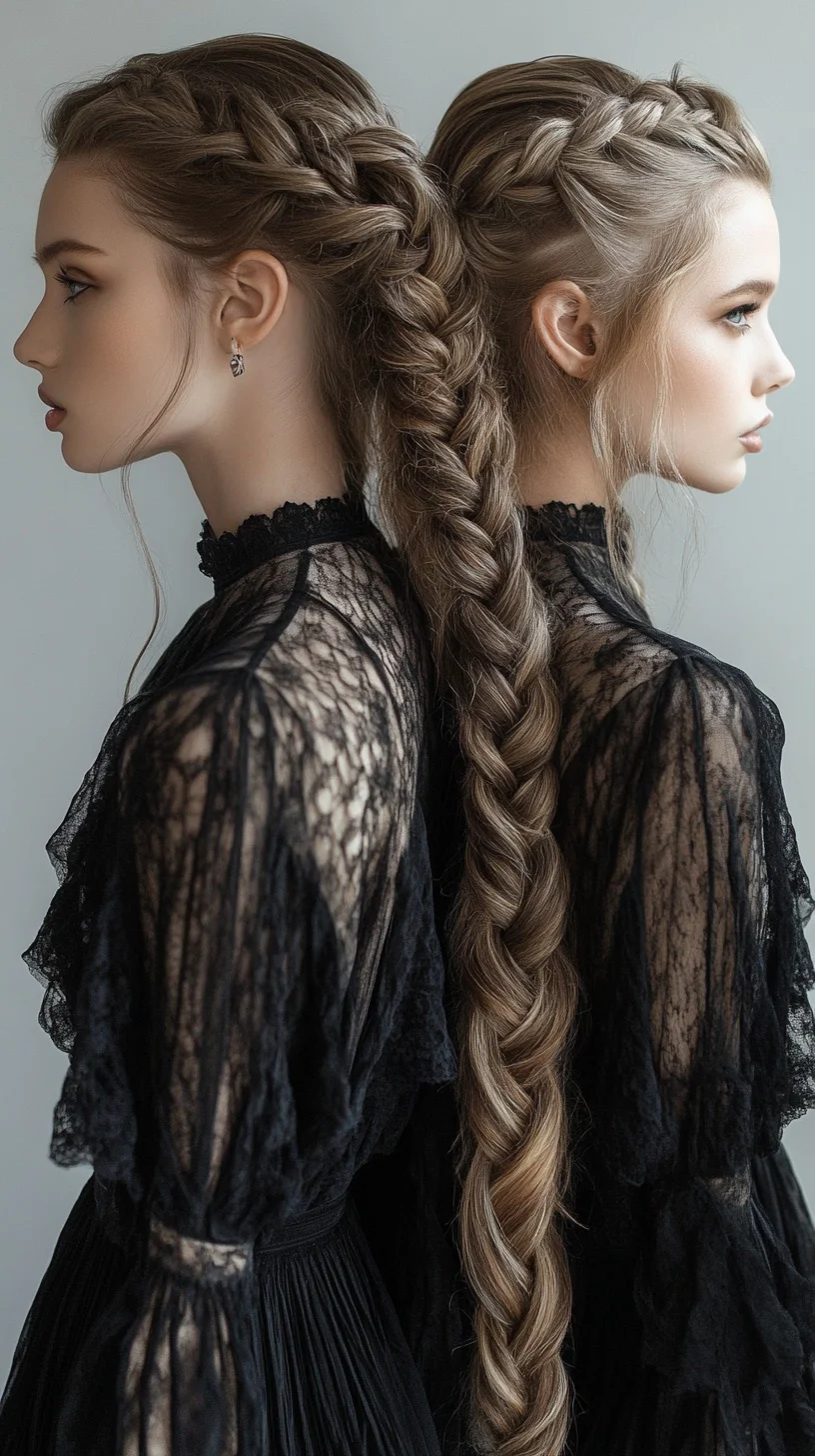 Elegant Braided Perfection: Mastering the Dual Fishtail Braid Style