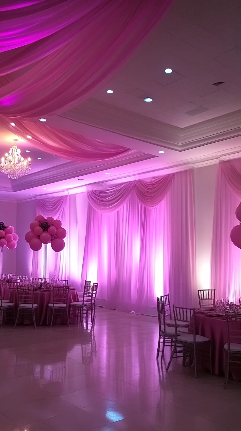 Elegant Pink Draping: Transform Your Events with Soft Glamour