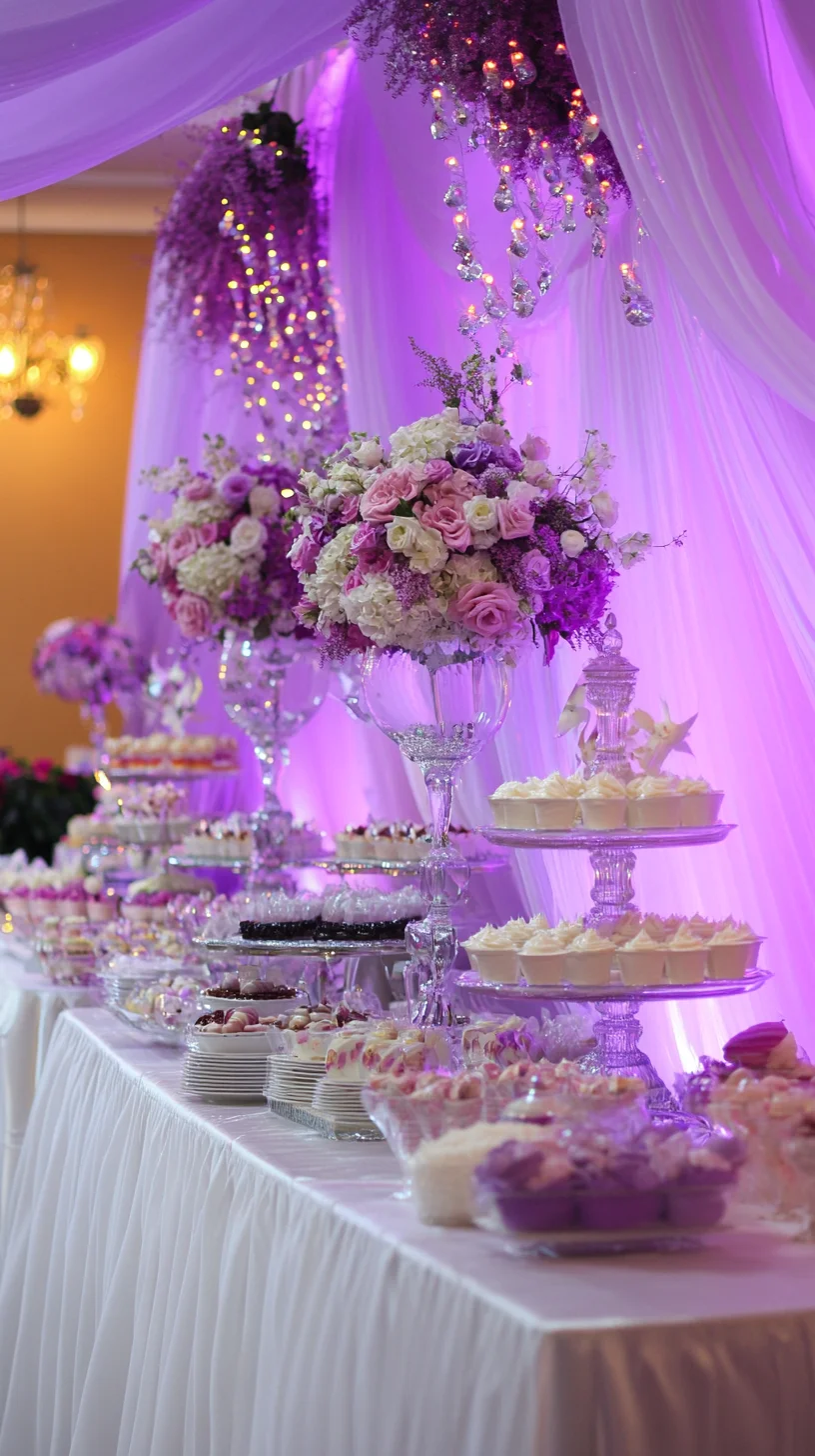 Elegant Purple-Themed Celebration: A Feast for the Senses