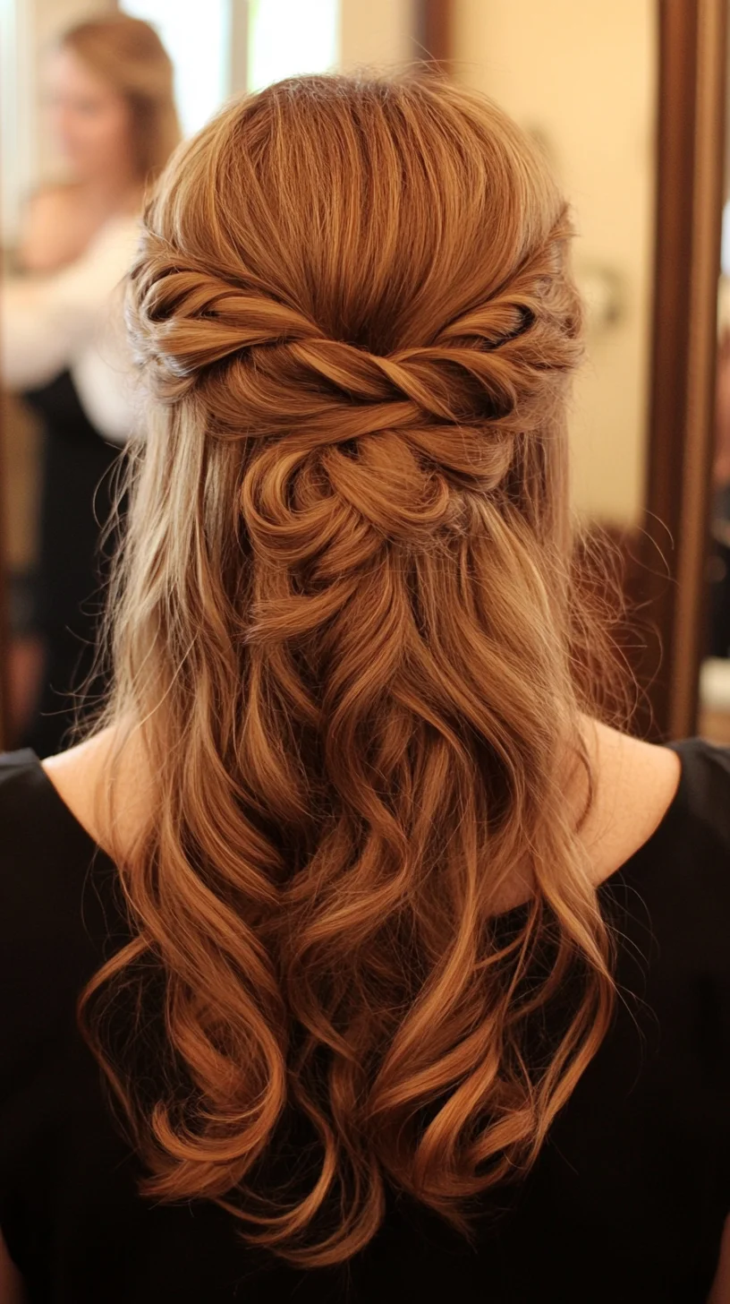 Elegant Twisted Half-Up Hairstyle: Effortless Charm for Any Occasion