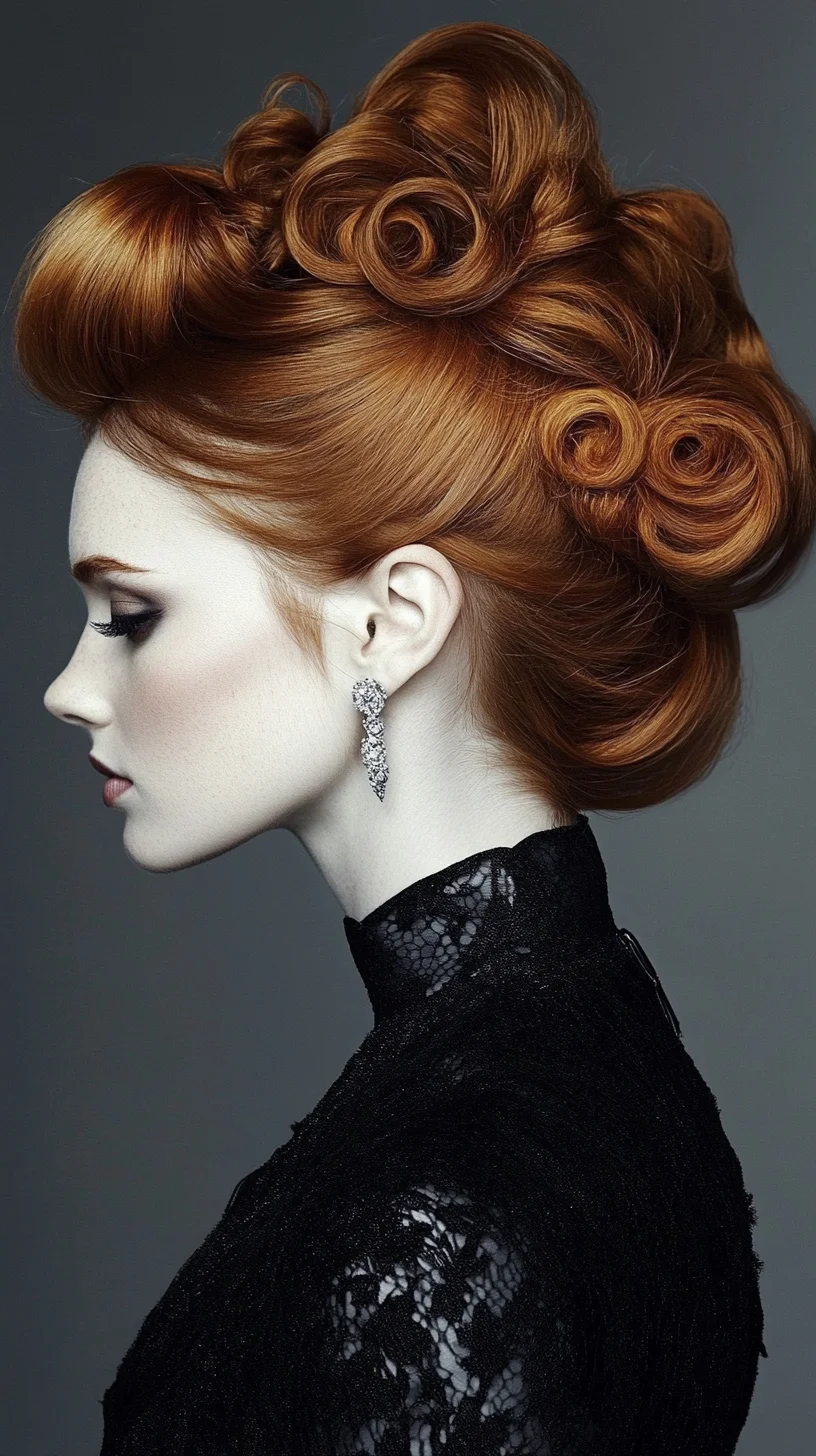 Elegant Vintage Updo: Timeless Rolls for a Regal Look