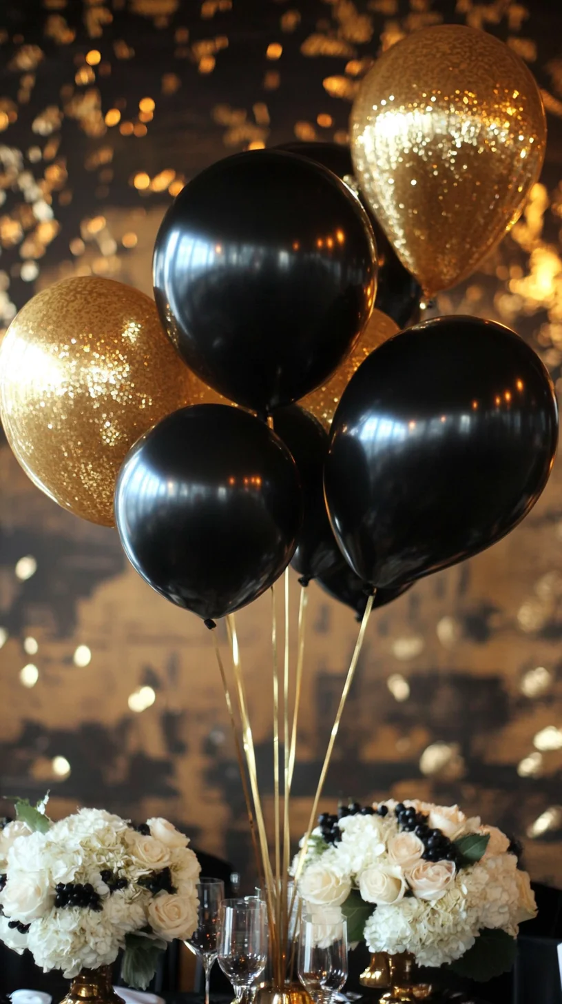 Elevate Your Celebrations with Luxurious Black and Gold Accents