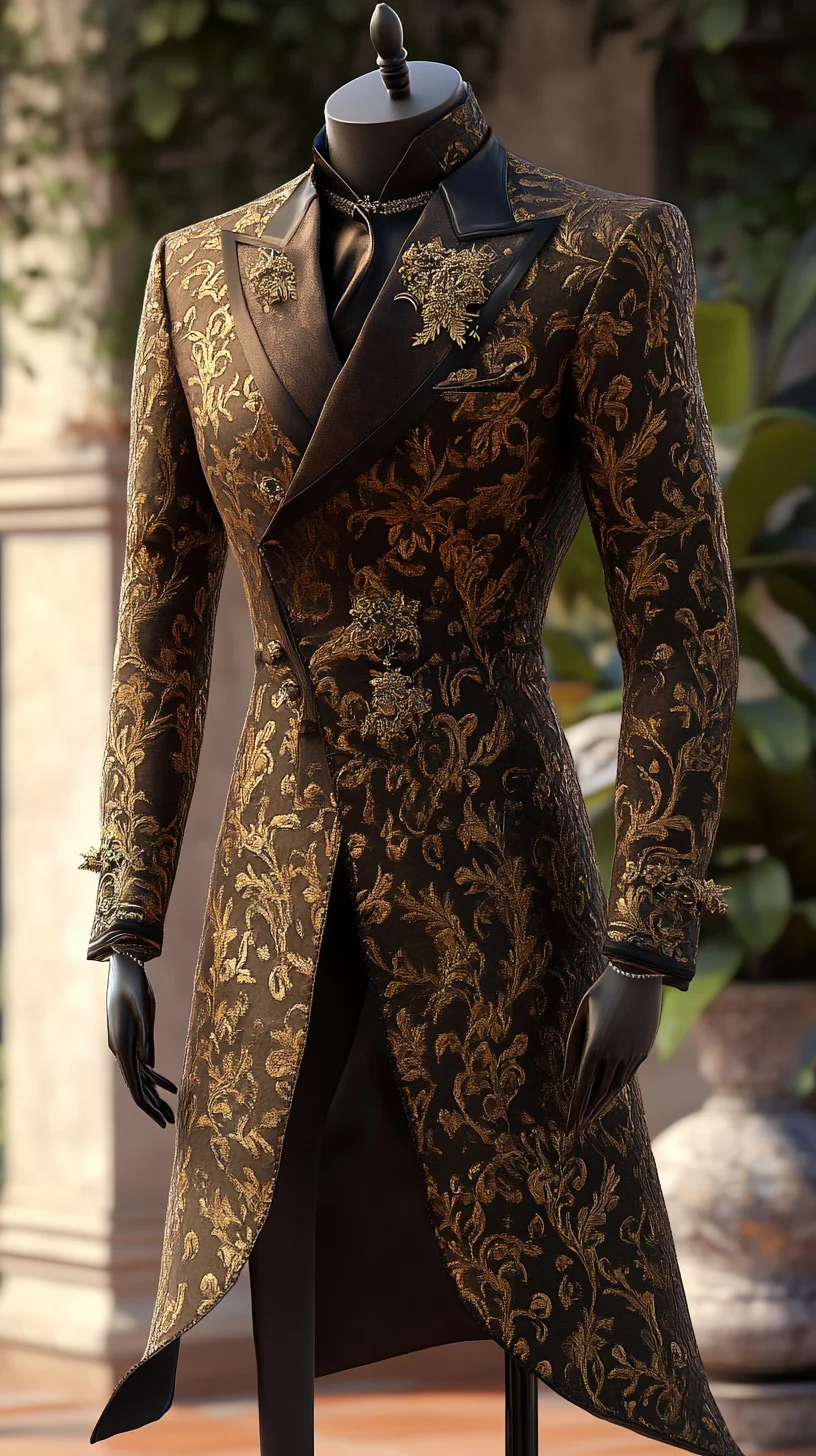 Elevate Your Elegance: The Opulent Brocade Tailcoat for the Modern Gentleman
