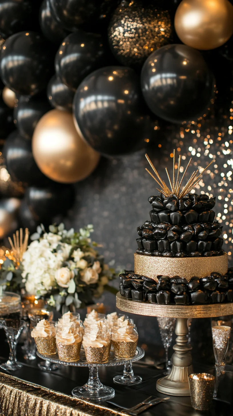 Elevate Your Entertaining: Luxurious Black and Gold Glam Decor