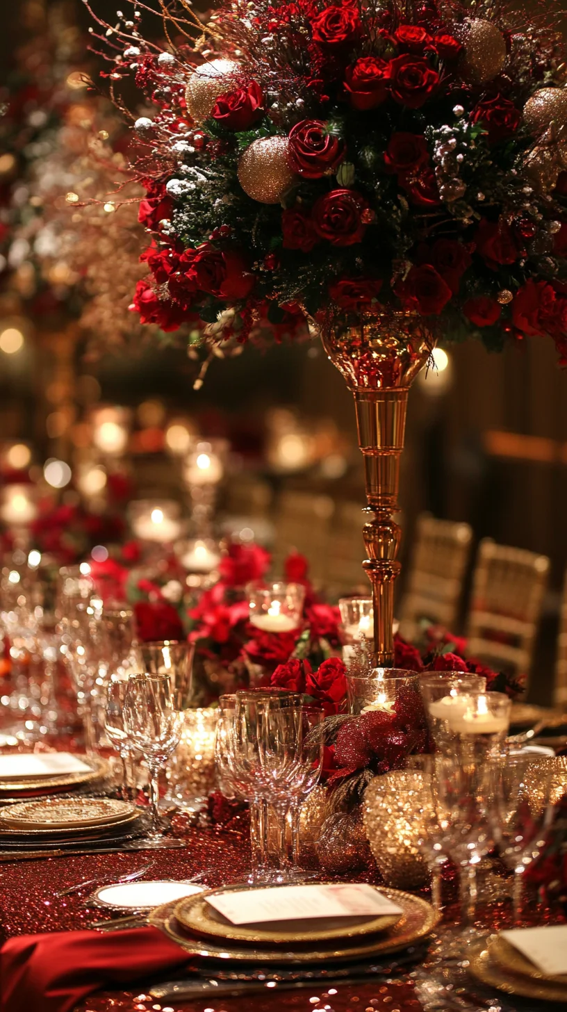 Elevate Your Events with Luxurious Red and Gold Glamour