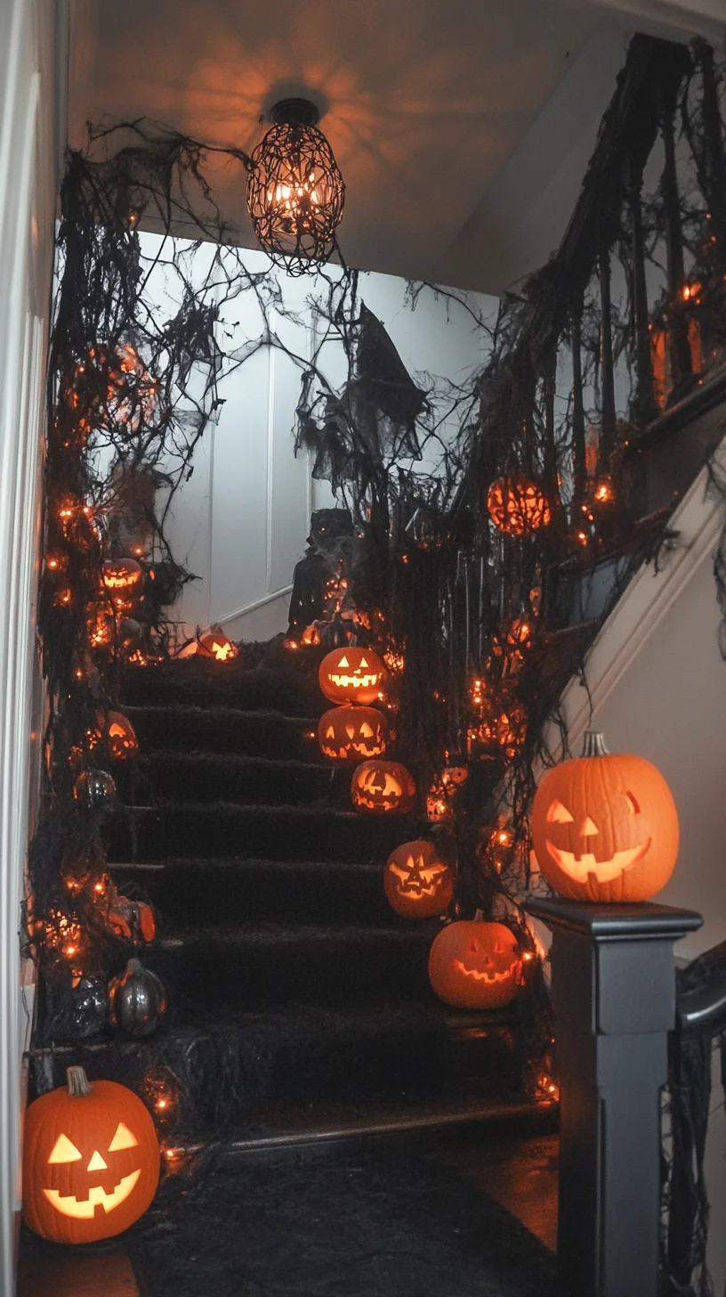 Elevate Your Halloween Vibes with Enchanting Staircase Decor