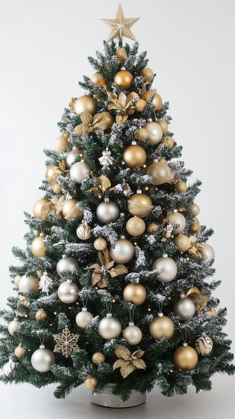 Elevate Your Holiday Spirit with a Glamorous Gold and Silver Christmas Tree