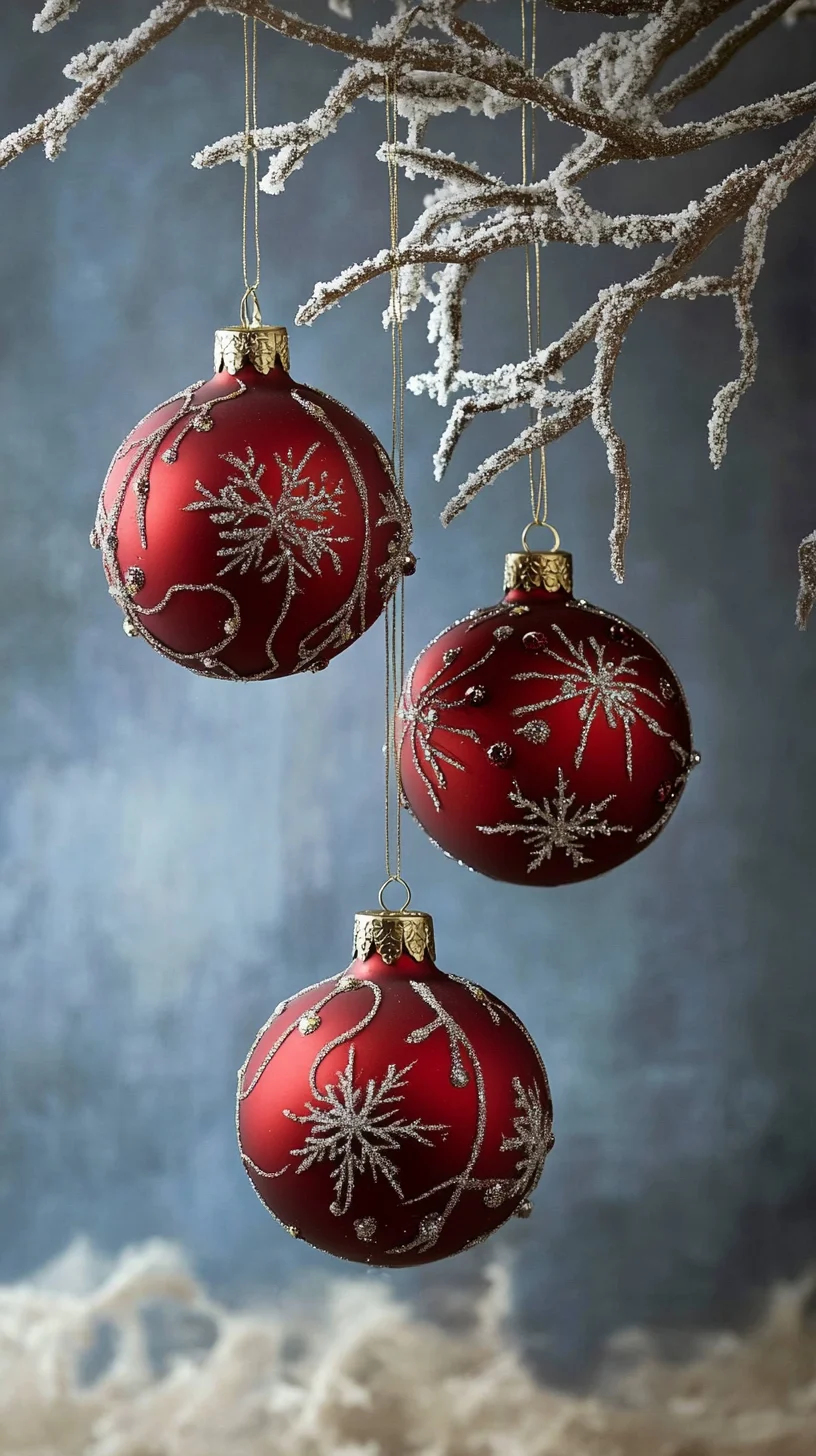 Elevate Your Holiday Spirit with Elegant Red and Silver Ornaments