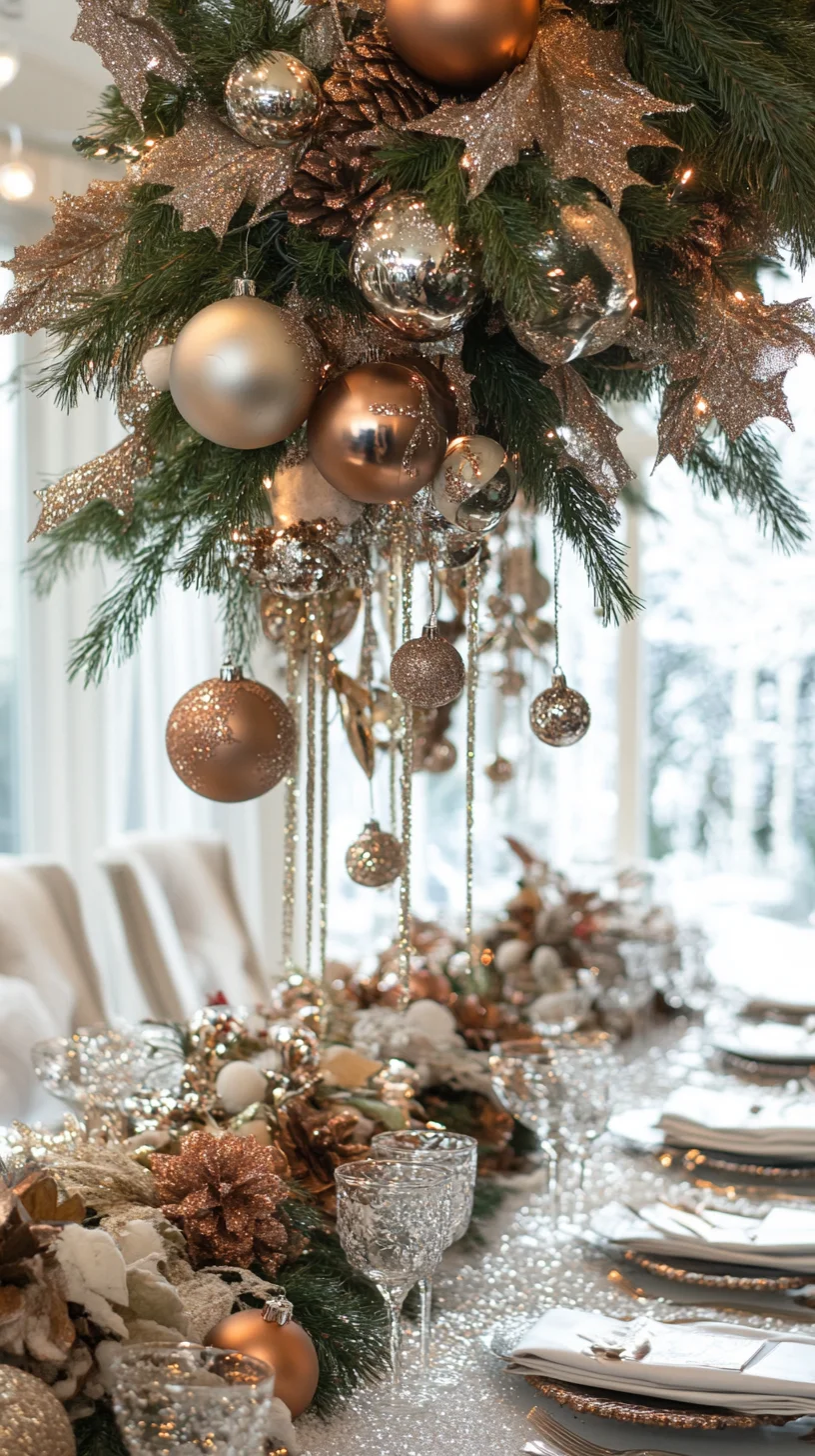 Elevate Your Holiday Table with Sparkling Elegance and Natural Charm