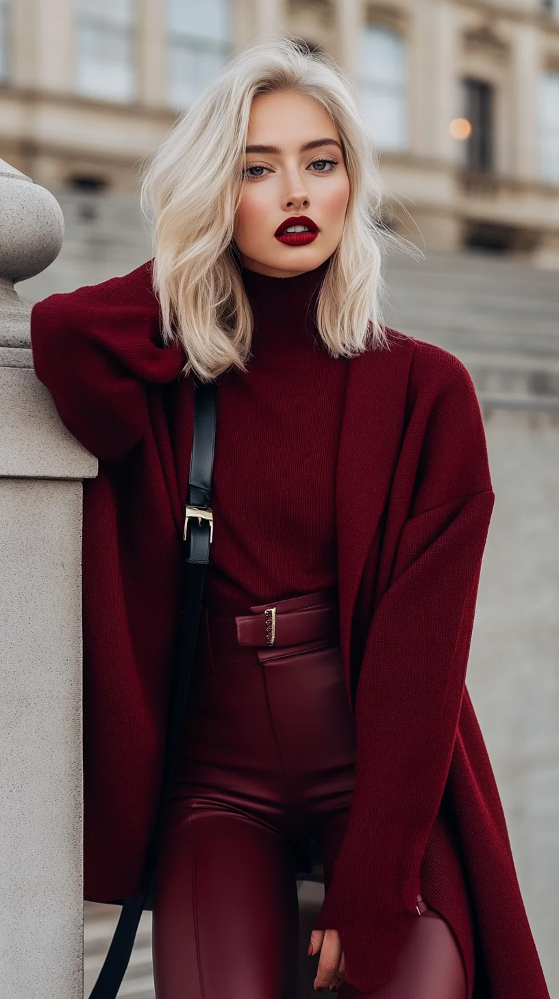 Elevate Your Look: Bold Burgundy Basics for Chic Autumn Vibes