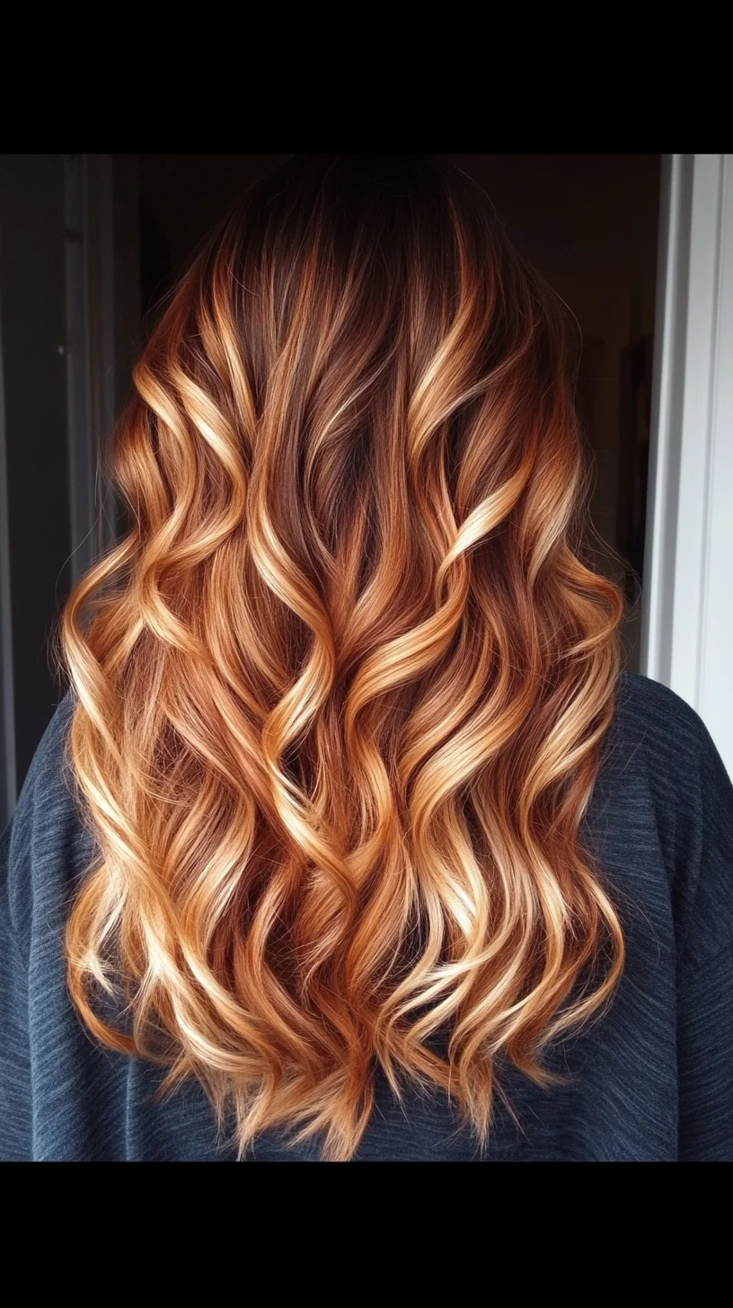 Elevate Your Look: Luscious Warm Ombre Waves for Effortless Style