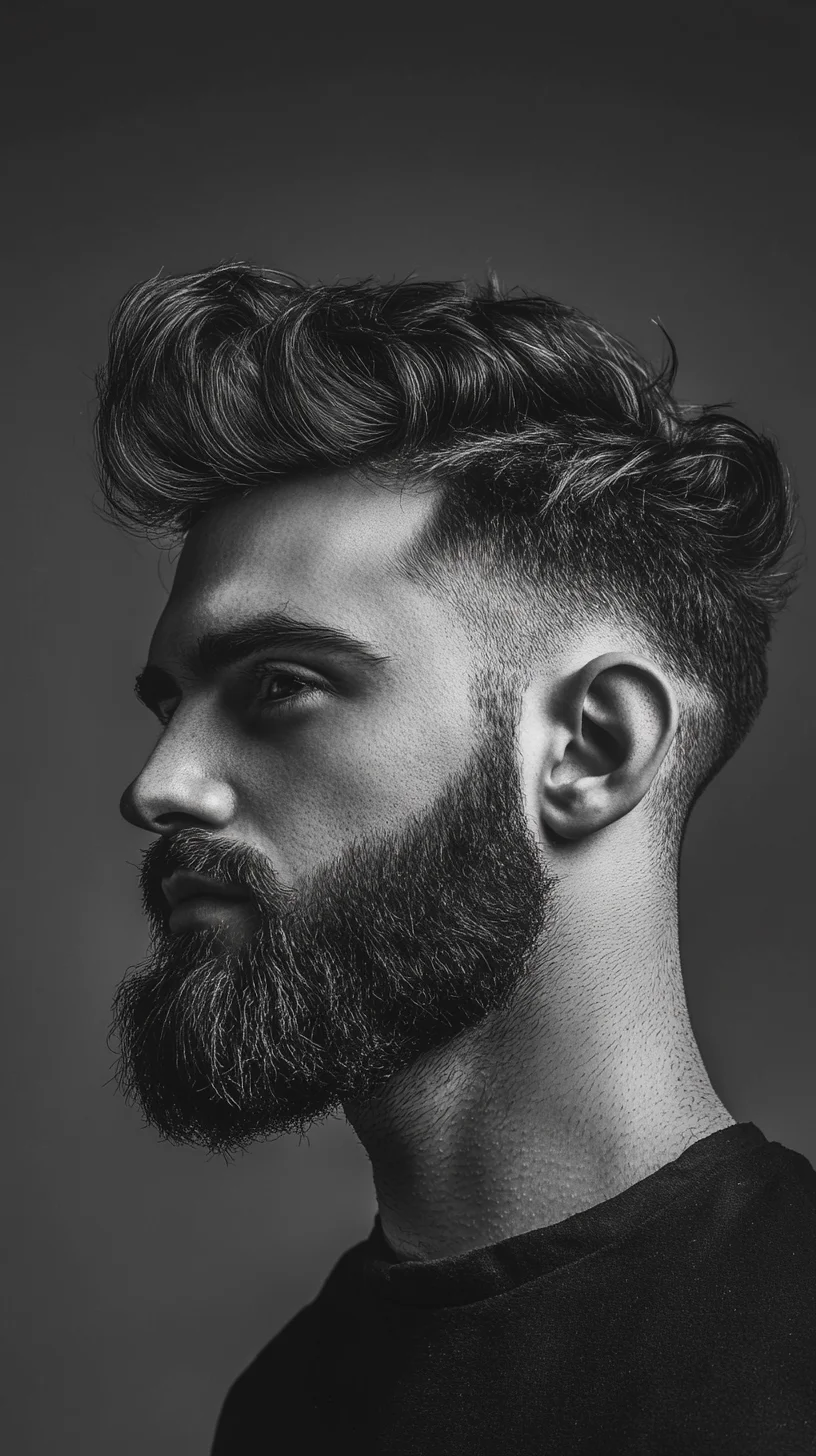 Elevate Your Look: The Bold Textured Quiff with Sharp Undercut