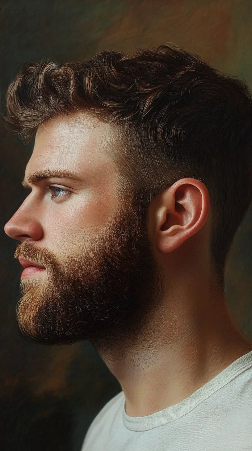 Elevate Your Look: The Modern Men's Cut with Defined Beard and Effortless Style