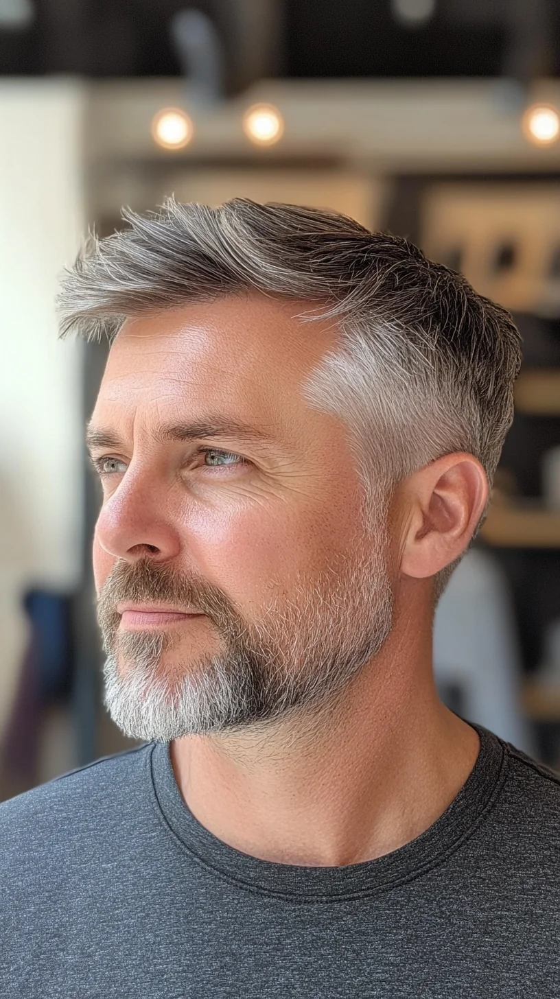 Elevate Your Look: The Modern Textured Haircut with Subtle Gray Accents
